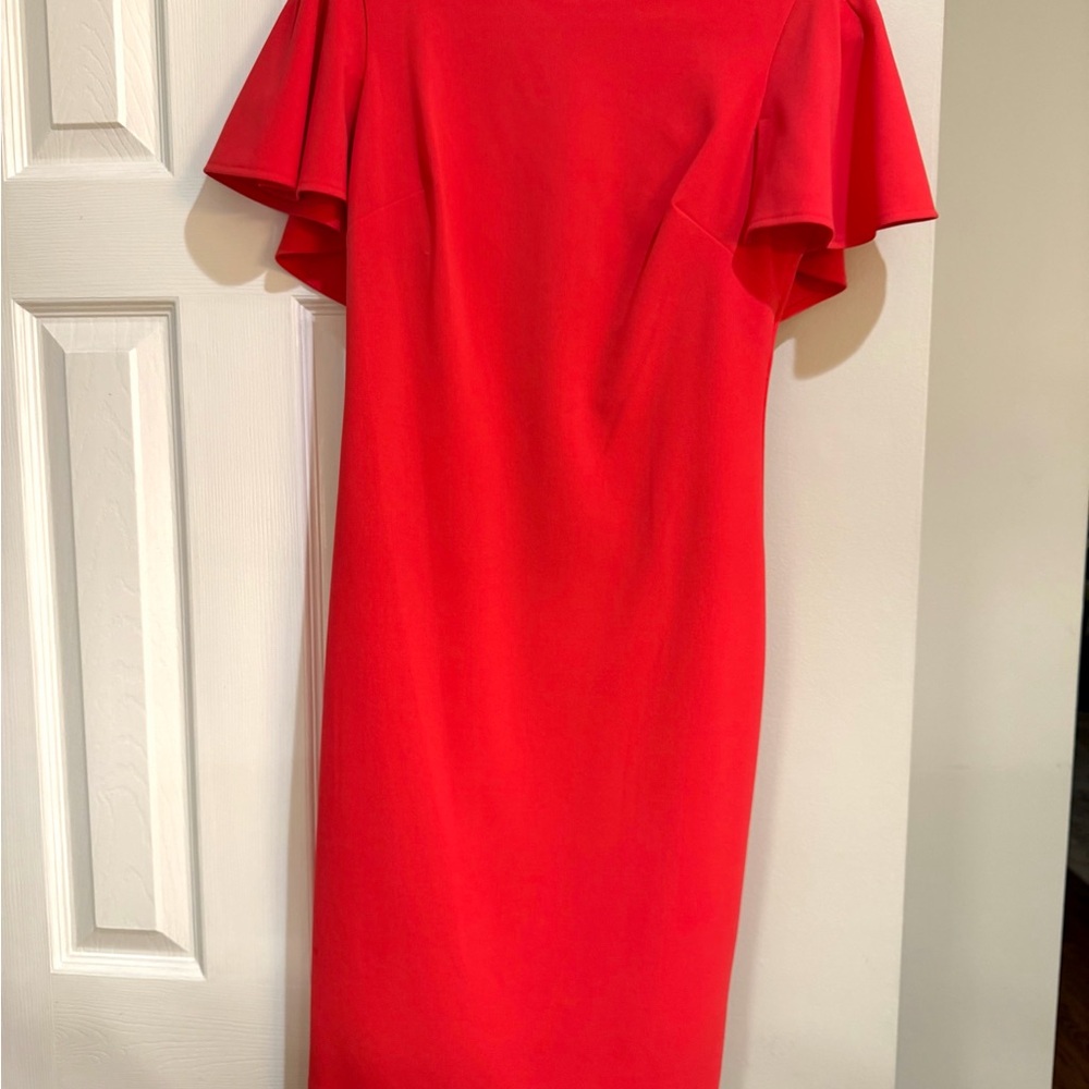 Calvin Klein Vibrant Hot Pink Midi Dress